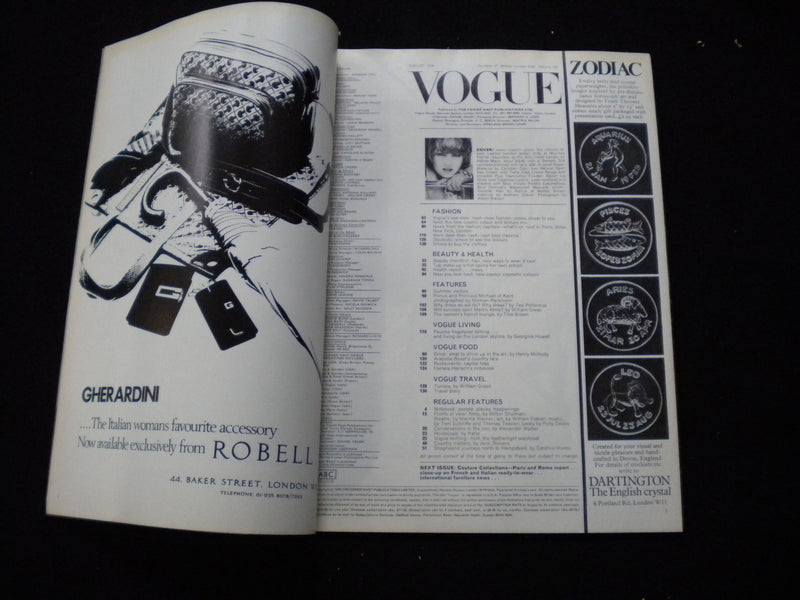 1978 AUGUST VOGUE MAGAZINE - BRITISH EDITION - SHAUN CASEY COVER - SP 1533H