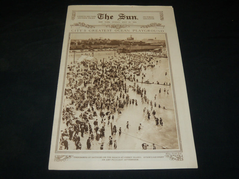 1915 JULY 25 THE SUN PICTORIAL MAGAZINE SECTION - CONEY ISLAND - NP 5424