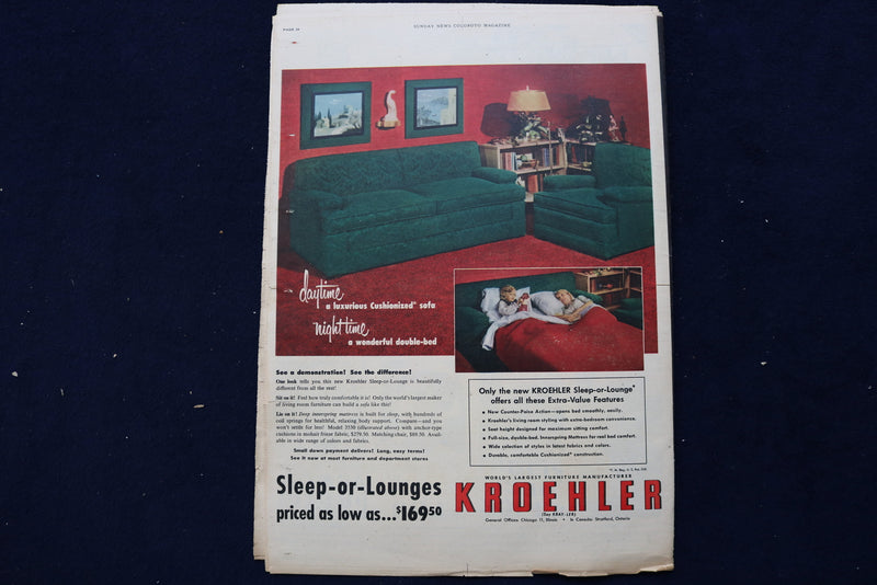 1953 MARCH 8 NEW YORK SUNDAY NEWS PICTURE SECTION - VALERIE HOBSON - NP 8751
