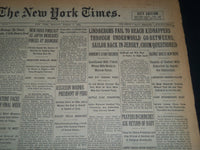 1932 MARCH 7 NEW YORK TIMES - LINDBERGHS FAIL TO REACH KIDNAPPERS - NT 7427