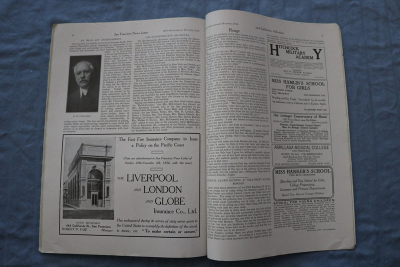 1916 JULY 20 SAN FRANCISCO NEWS LETTER MAGAZINE - 60TH ANNIVERSARY - SP 4785E
