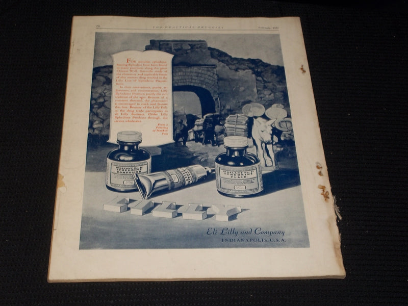 1932 FEBRUARY THE PRACTICAL DRUGGIST MAGAZINE - NICE COVER & ADS - E 4795