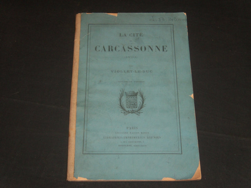 1800'S LA CITE DE CARCASSONNE PAR VIOLLET LE DUC BOOK - NOUVELLE EDITION- J 5635