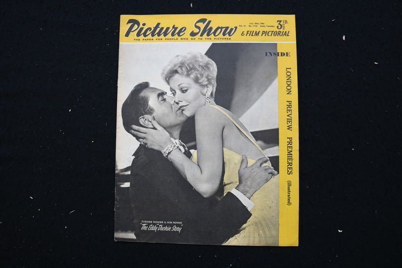1956 JULY 28 PICTURE SHOW MAGAZINE - TYRONE POWER & KIM NOVAK COVER - E 25185