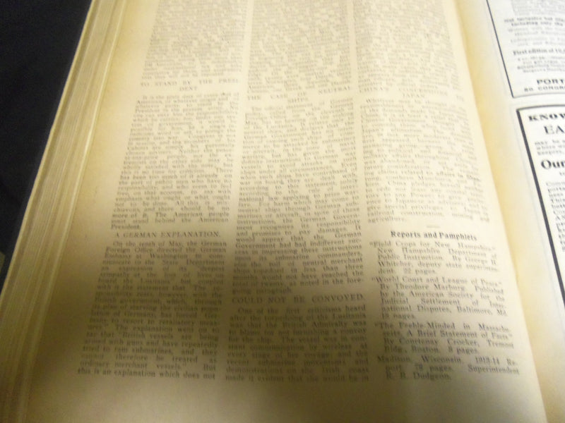 1915 JAN-DEC JOURNAL OF EDUCATION BOUND VOLUME - LUSITANIA SINKING - R 882