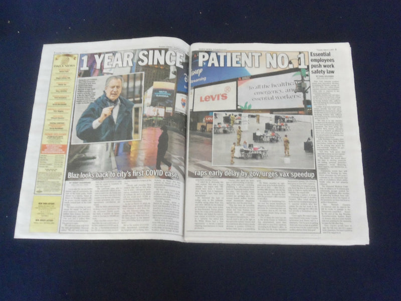 2021 MARCH 2 NEW YORK DAILY NEWS NEWSPAPER - DE BLASIO RIPS CUOMO'S APOLOGY