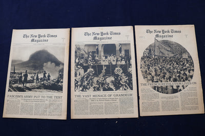 1935-1936 NEW YORK TIMES MAGAZINE SECTIONS - LOT OF 3 - NP 8860