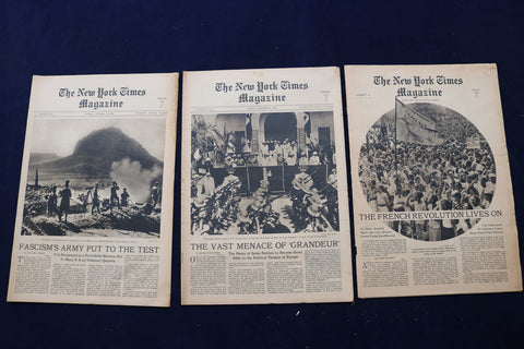 1935-1936 NEW YORK TIMES MAGAZINE SECTIONS - LOT OF 3 - NP 8860