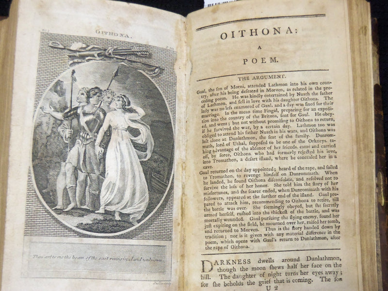 1806 THE POEMS OF OSSIAN THE SON OF FINGAL BOOK - VOLUME 1 - KD 9429
