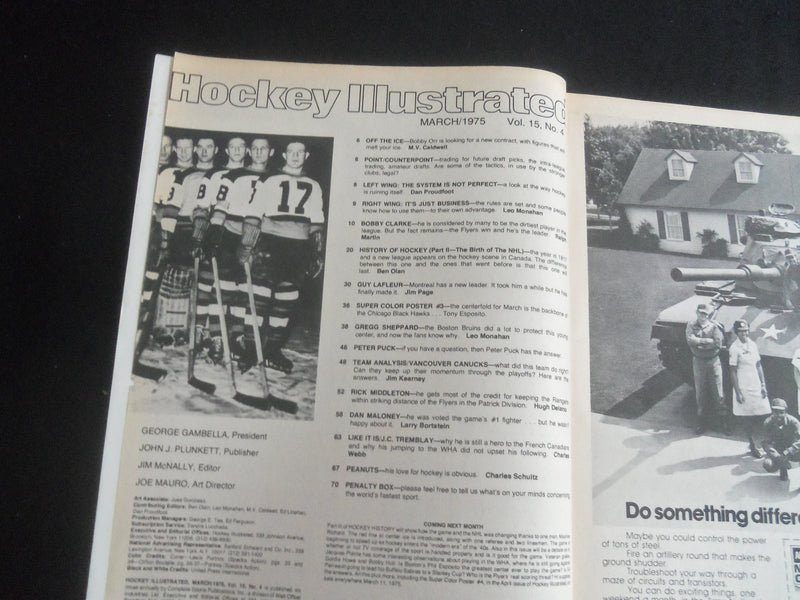1975 MARCH HOCKEY ILLUSTRATED MAGAZINE - BOBBY CLARKE COVER - B 6235D