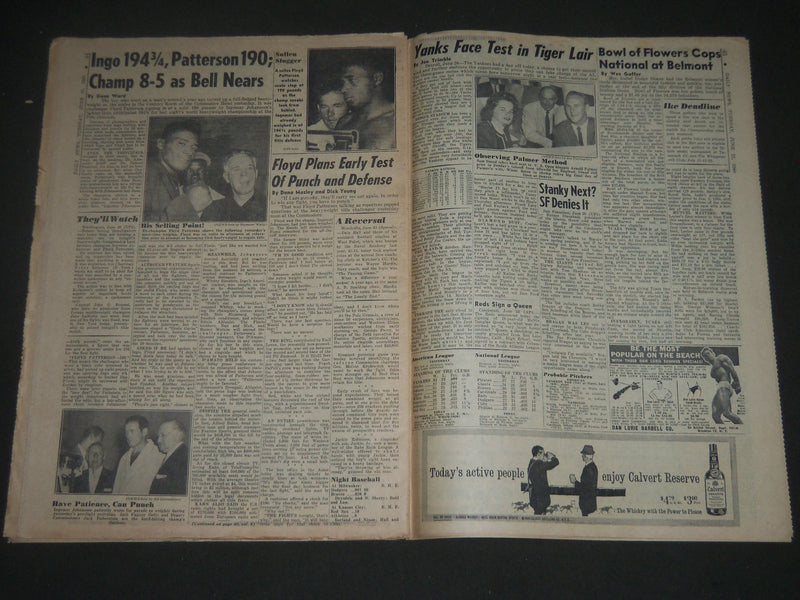 1960 JUNE 21 NEW YORK DAILY NEWS - PATTERSON CHAMP BY KO - NP 2417
