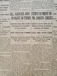 1921 FEBRUARY 12 NEW YORK TIMES NEWSPAPER - ALL AGENCIES FIGHT TYPHUS - NT 8121