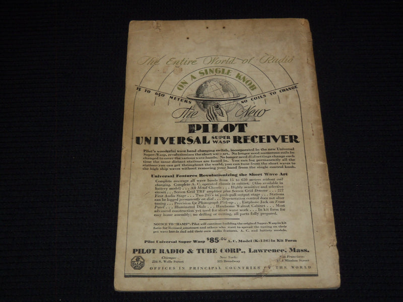 1931 RADIO DESIGN MAGAZINE - ORGAN OF THE RADIO INTERNATIONAL GUILD - J 7576