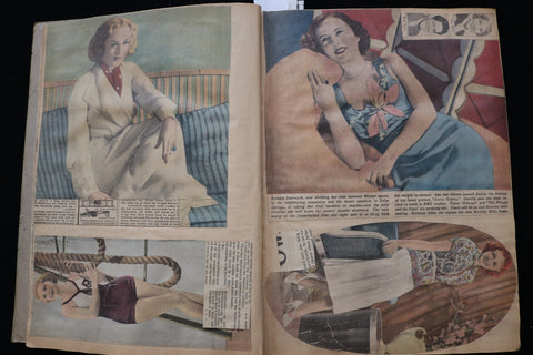 1930'S MOVIE STARS COLOR SCRAPBOOK - JEAN HARLOW - RITA CANSINO - E 24915