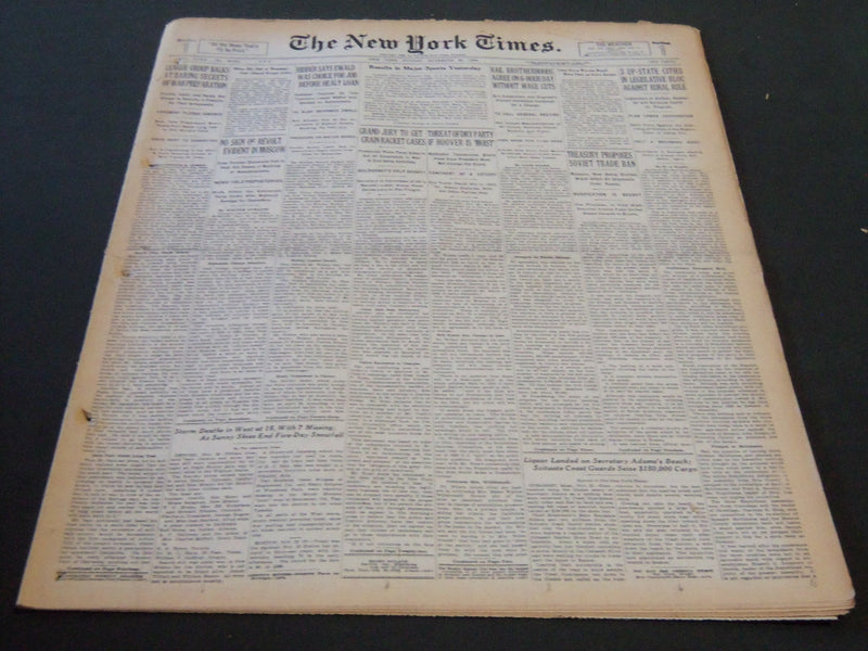 1930 NOVEMBER 23 NEW YORK TIMES - GRAND JURY TO GET CRAIN RACKET CASES - NT 5739