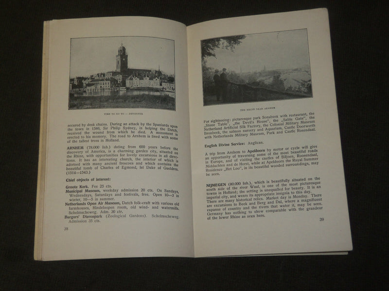 1930'S HOW TO SEE HOLLAND TOURISTS BOOK BY EDGAR BROWN - J 3548