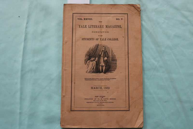 162-1863 YALE LITERARY MAGAZINE - LOT OF 2 - K 3284