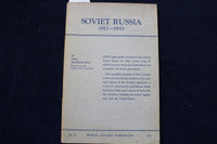 1933 SOVIET RUSSIA 1917-1933 SOFTCOVER BOOK BY VERA MICHELES DEAN - K 1583