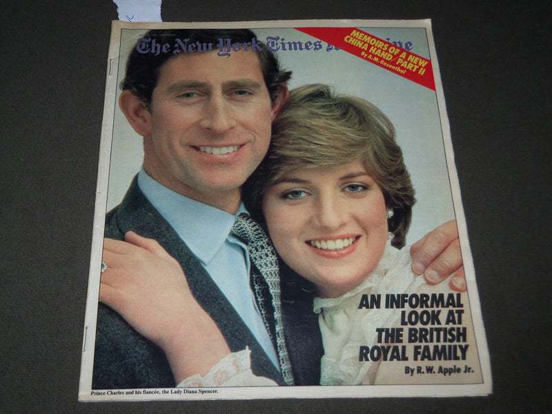 1981 JULY 26 NEW YORK TIMES MAGAZINE SECTION - CHARLES & DIANA COVER - J 3066