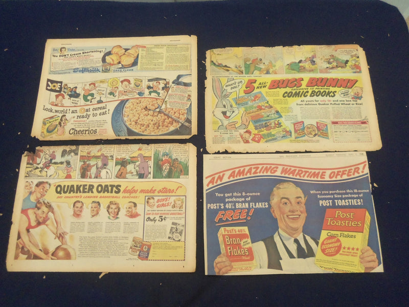 1930'S-1940'S CEREAL COLOR COMICS ADVERTISEMENTS - LOT OF 31 - NP 5250