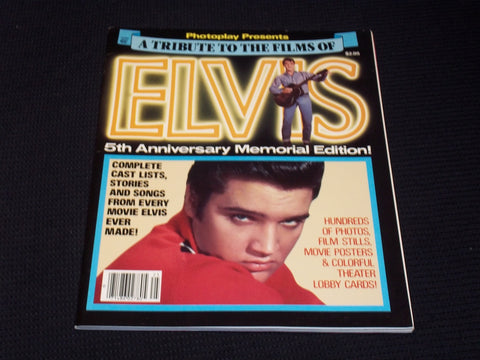 1982 PHOTOPLAY TRIBUTE TO ELVIS MAGAZINE - ELVIS PRESLEY FRONT COVER - E 3440