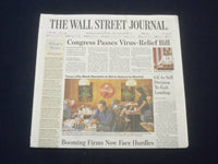 2021 MARCH 11 THE WALL STREET JOURNAL - CONGRESS PASSES VIRUS-RELIEF BILL