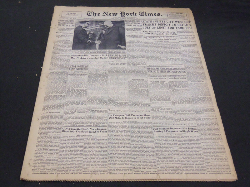 1953 MARCH 17 NEW YORK TIMES - FM INVENTOR IMPROVES HIS SYSTEM - NT 4687