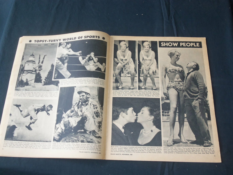 1963 NOVEMBER THE NATIONAL POLICE GAZETTE MAGAZINE - ANTHONY QUINN AFFAIR-B 5722