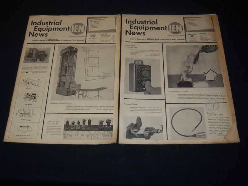 1960-1961 INDUSTRIAL EQUIPMENT NEWS NEWSPAPER LOT OF 6 ISSUES - NP 4502D
