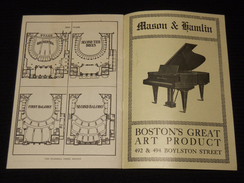 1915 BOSTON OPERA HOUSE PROGRAM - ROMEO & JULIET - K 590