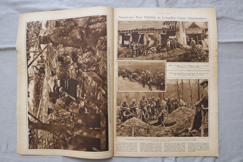 1918 JULY 25 MID-WEEK PICTORIAL MAGAZINE SECTION - FRENCH CALVARY - NP 9233