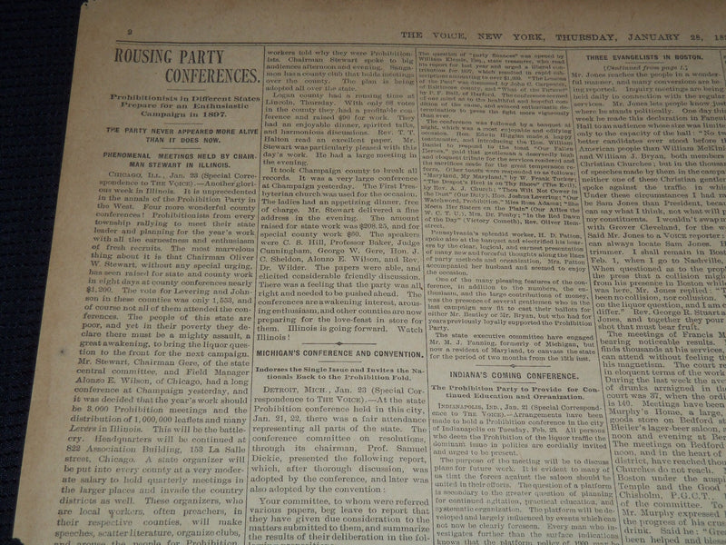 1897 JANUARY 28 THE NEW YORK VOICE NEWSPAPER - NT 9575