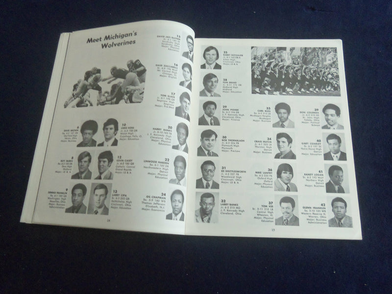 1972 NOV 18 FOOTBALL PROGRAM - UNIVERSITY OF MICHIGAN VS PURDUE UNIV - ST 7179