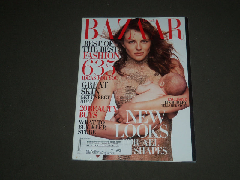 2002 AUGUST HARPER'S BAZAAR MAGAZINE - ELIZABETH HURLEY COVER - SP 4565