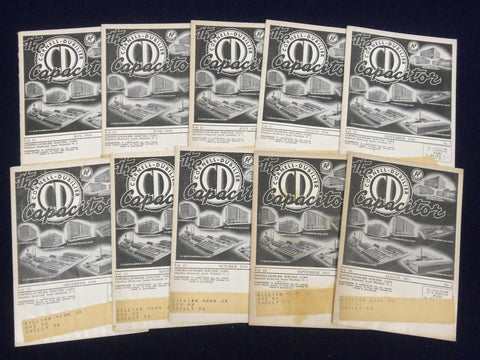 1950-1954 THE CAPACITOR CORNELL DUBILIER MAGAZINE LOT OF 14 ISSUES - O 2182