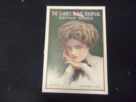 1910 NOV 1 LADIES' HOME JOURNAL MAGAZINE - HARRISON FISHER COVER - ST 1704