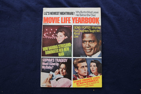 1969 MOVIE LIFE YEARBOOK MAGAZINE - STREISAND-POITIER-LOREN COVER - E 18763