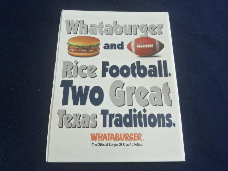 1997 SEPTEMBER 27 RICE UNIVERSITY VS UNIV OF TEXAS FOOTBALL PROGRAM - ST 5883E