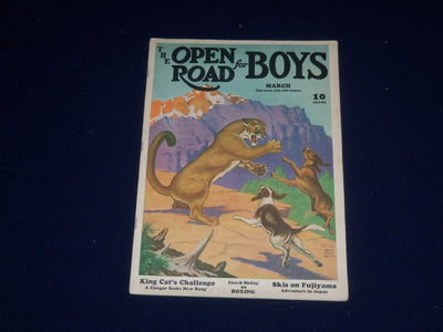 1937 MARCH OPEN ROAD FOR BOYS MAGAZINE - KING CAT'S CHALLENGE - SP 5410