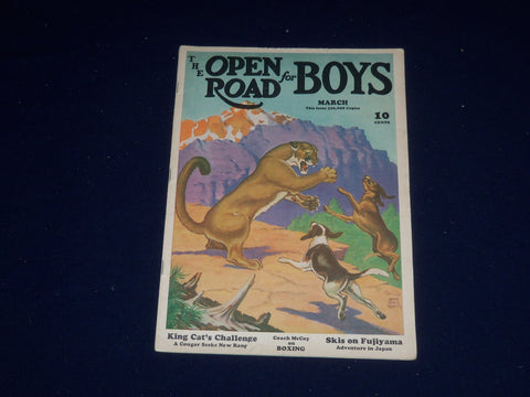 1937 MARCH OPEN ROAD FOR BOYS MAGAZINE - KING CAT'S CHALLENGE - SP 5410