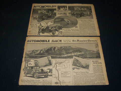 1930 SAN FRANCISCO CHRONICLE SUNDAY AUTOMOBILE SECTION LOT OF 2 - NP 5088