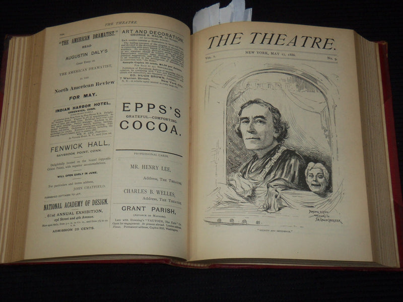 1886 MARCH-SEPTEMBER THE THEATRE ILLUSTRATED MAGAZINE BOUND VOLUME - KD 3806O