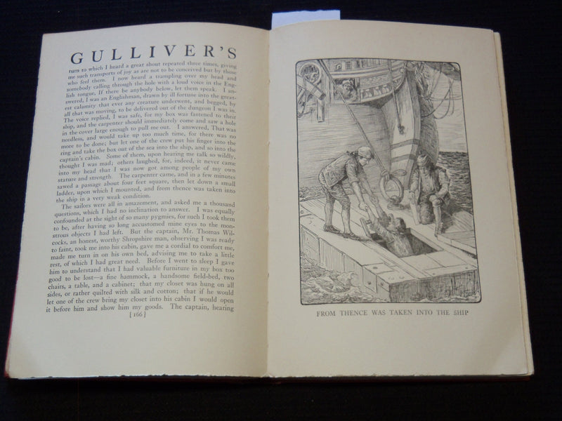 1909-1913 LOUIS RHEAD ILLUSTRATED BOOK LOT OF 2 - GULLIVER'S TRAVEL - KD 7809