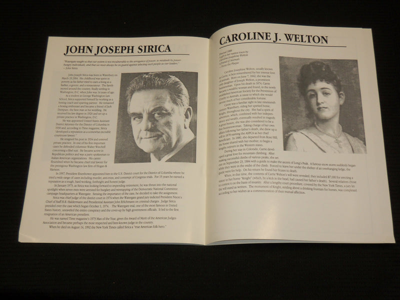 1997 SILAS BROWNSON'S WATERBURY HALL OF FAME SOFTCOVER BOOK - J 6995