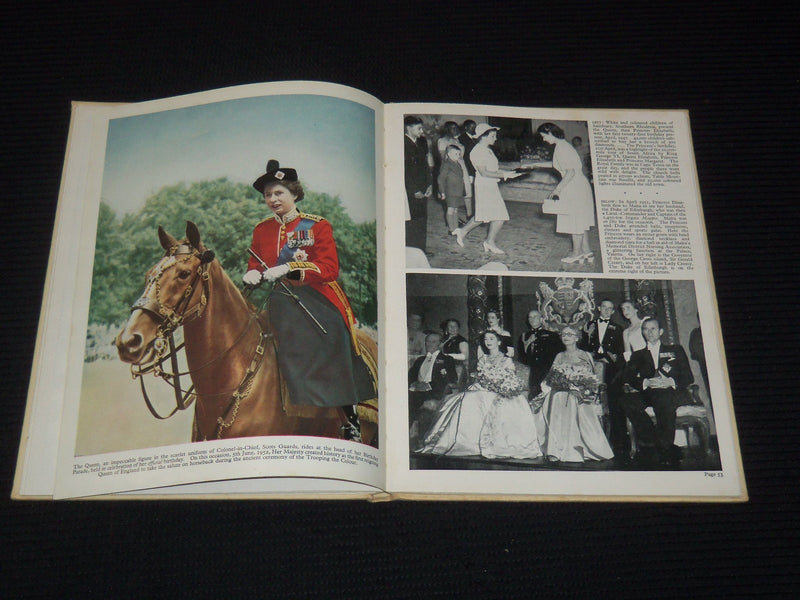 1952-1953 QUEEN ELIZABETH PHOTO ALBUMS LOT OF 2 - HARDCOVER - KD 5403D