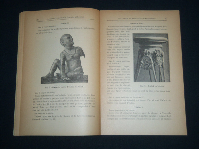 1933 GUIDE DU MUSEE ETRUSCO - GREGORIEN DU VATICAN - FRENCH - J 4151