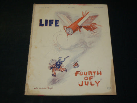1906 JULY 5 LIFE MAGAZINE - FOURTH OF JULY COVER - NICE ILLUSTRATIONS - B 4590Y