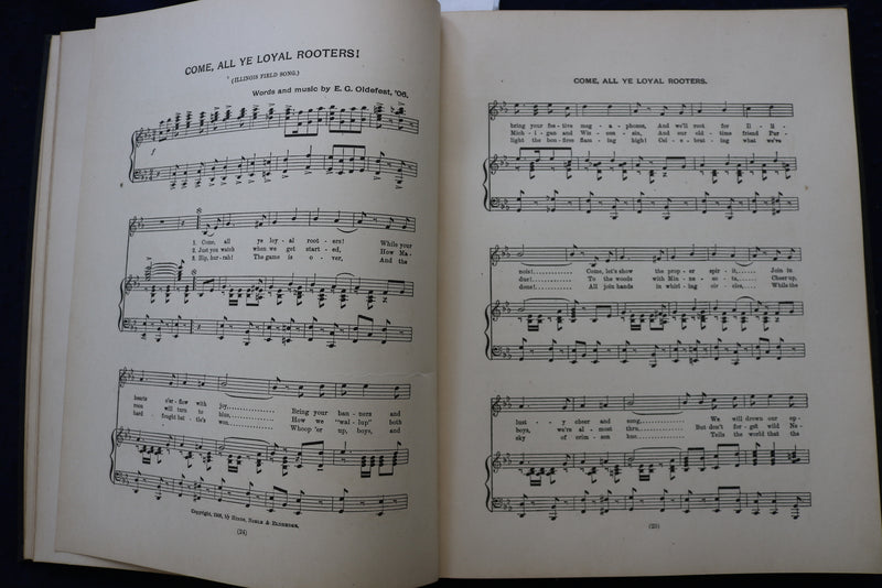 1918 UNIVERSITY OF ILLINOIS SONG BOOK - HARDCOVER BOOK - KD 9542