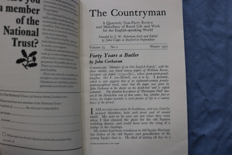 1970/71 WINTER THE COUNTRYMAN QUARTERLY DIGEST - K 3196