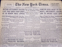 1946 FEB 18 NEW YORK TIMES NEWSPAPER - MOTORS SETTLEMENT HALTED UAW - NT 6
